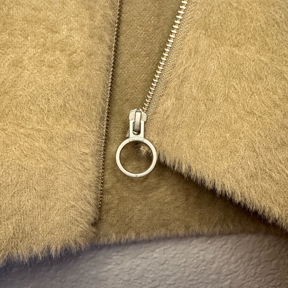 Gymshark X Whitney Simmons Eyelash Knit Jacket, Cement Brown, Small - Picture 7 of 11